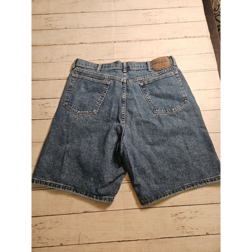 Wrangler Hero Originals Mens Denim Shorts Blue Medium Wash Relaxed Size 36 9"